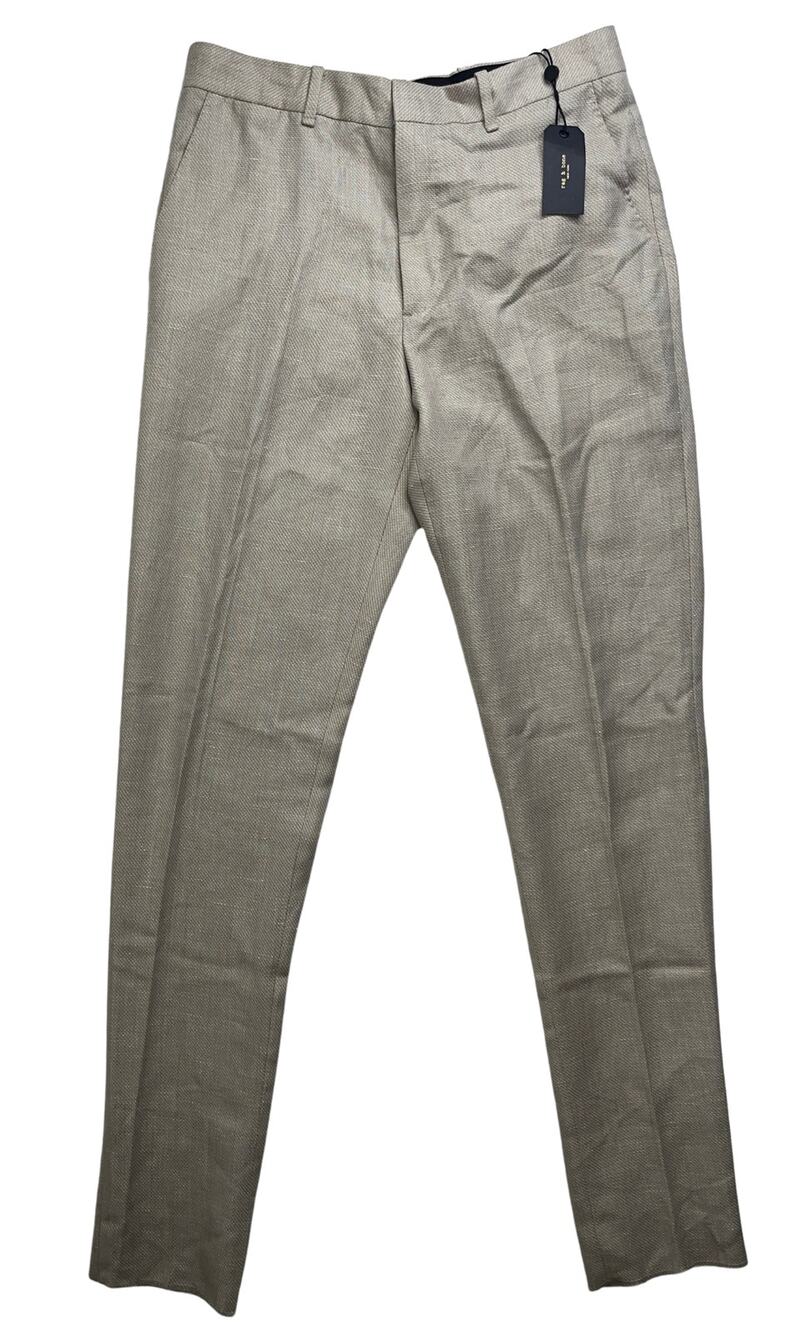 10-58 RAG & BONE Men's NWT $395 Virgin Wool Rory Pant Beige UNHEMMED Size 34